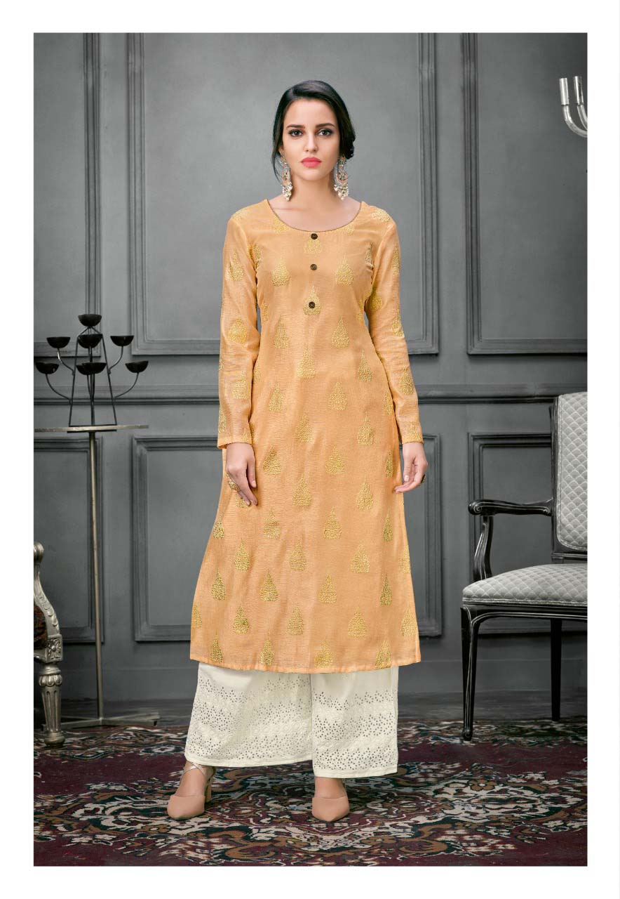 Karma Trendz Tucute 450 Series Foil Printed Kurti Karma Trendz Tucute 450 Series Foil Printed Kurti
